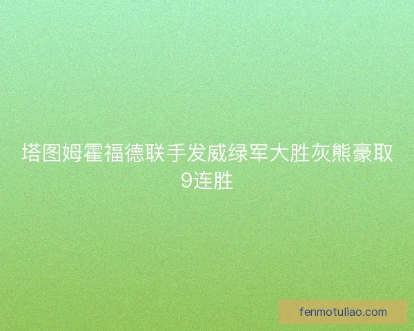 塔图姆霍福德联手发威绿军大胜灰熊豪取9连胜